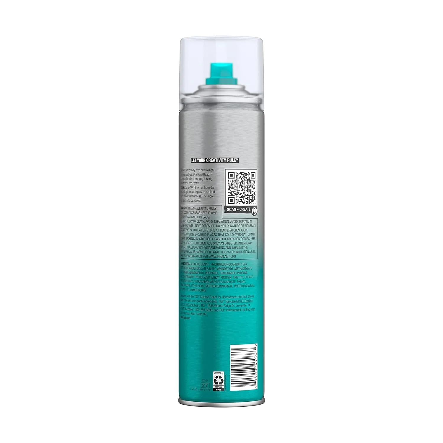 Bed Head by TIGI Hairspray Extra Hold Hard Head Hair Care Spray for All Hair Types, 11.7 oz