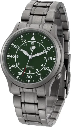 BERNY Men's Titanium Watch Japanese Sweep Second Quartz Movement Titanium Analog Quartz Watch T2566M Waterproof