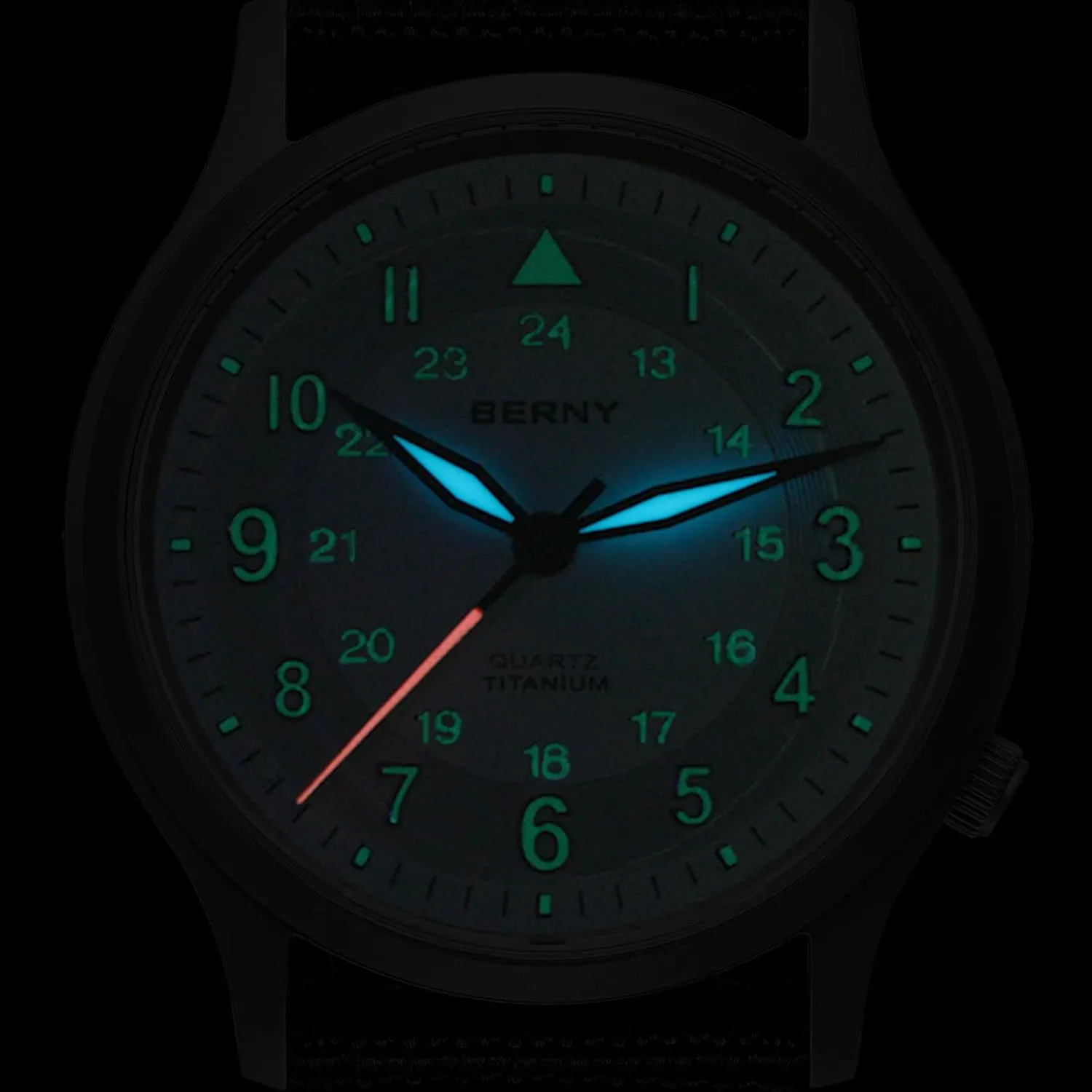 BERNY Titanium Watches for Men Japanese Sweep Second Quartz Movement Men's Field Wrist Watch 5ATM Waterproof Military Wristwatch for Men and Women Luminous Unisex Analog Sport Watches