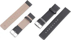 BESPORTBLE Leather Watch Strap Ultra-thin Genuine Calfskin Replacement Band for Watches Stylish and Comfortable Design for Men and Women Black Color