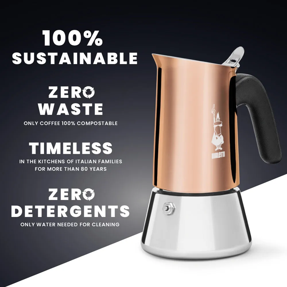 Bialetti Venus 6-Cup - Stove Top Moka (Copper & Chrome)