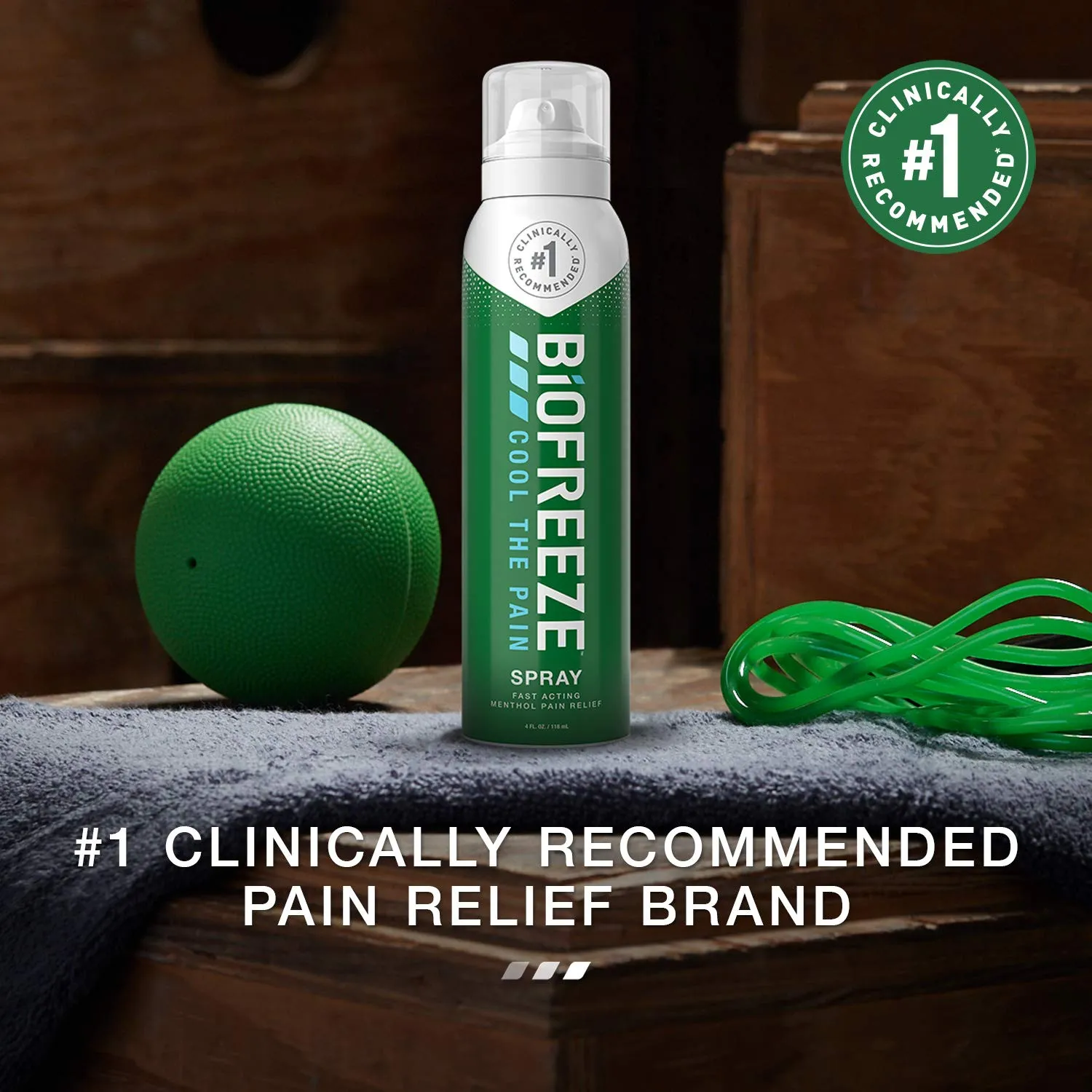 Biofreeze Pain Relief Spray, 4 oz. Aerosol Spray, Pack of 2, Colorless (Packaging May Vary)