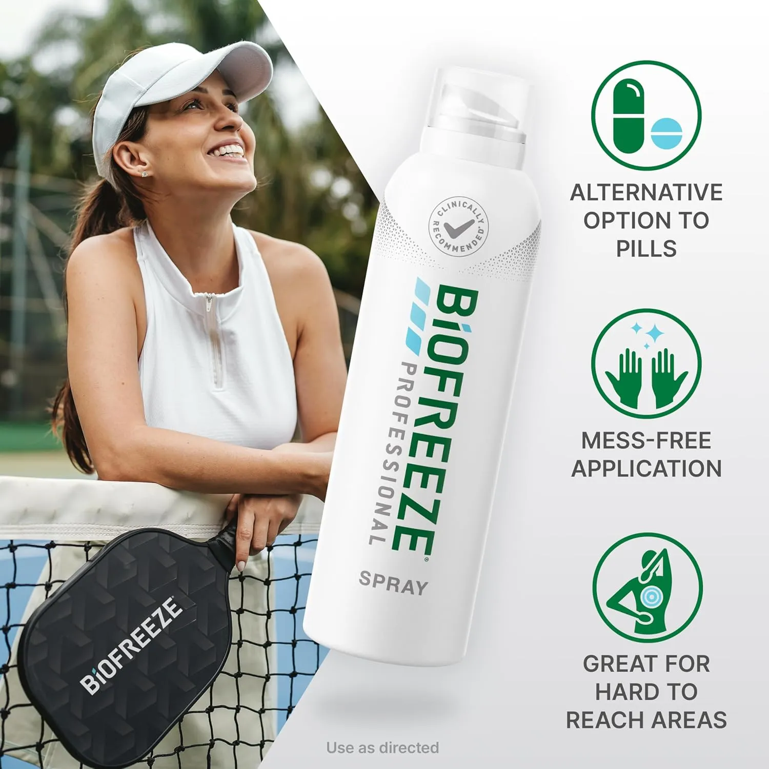 Biofreeze Professional Pain Relief Spray for Knee, Neck, Hip, Joint, Shoulder, & Simple Backache, Arthritis Pain Reliever, Sore Muscle Relief, Colorless Menthol Spray 4 Fl Oz (Pack of 3)