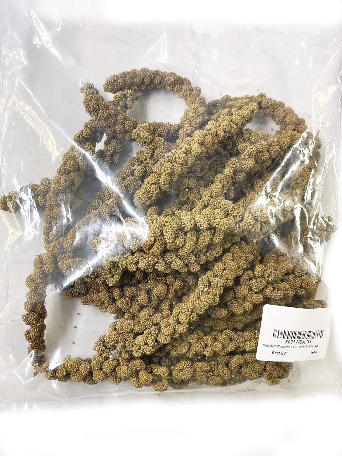 Birds LOVE Wholesome & Lovely Spray Millet - GMO Free (No Stems Only Edible Tops) for Parrots Cockatiel Lovebird Parakeet Finch Canary - Healthy Bird Treat - 1lb