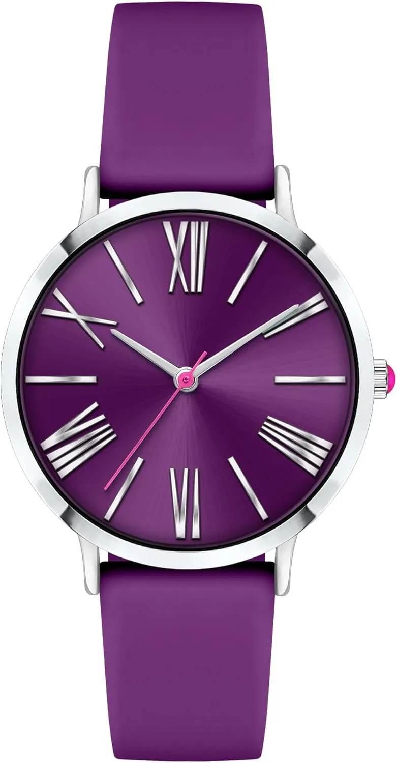 Bisley Women Watch Silicone Strap Easy to Read Waterproof Watch
