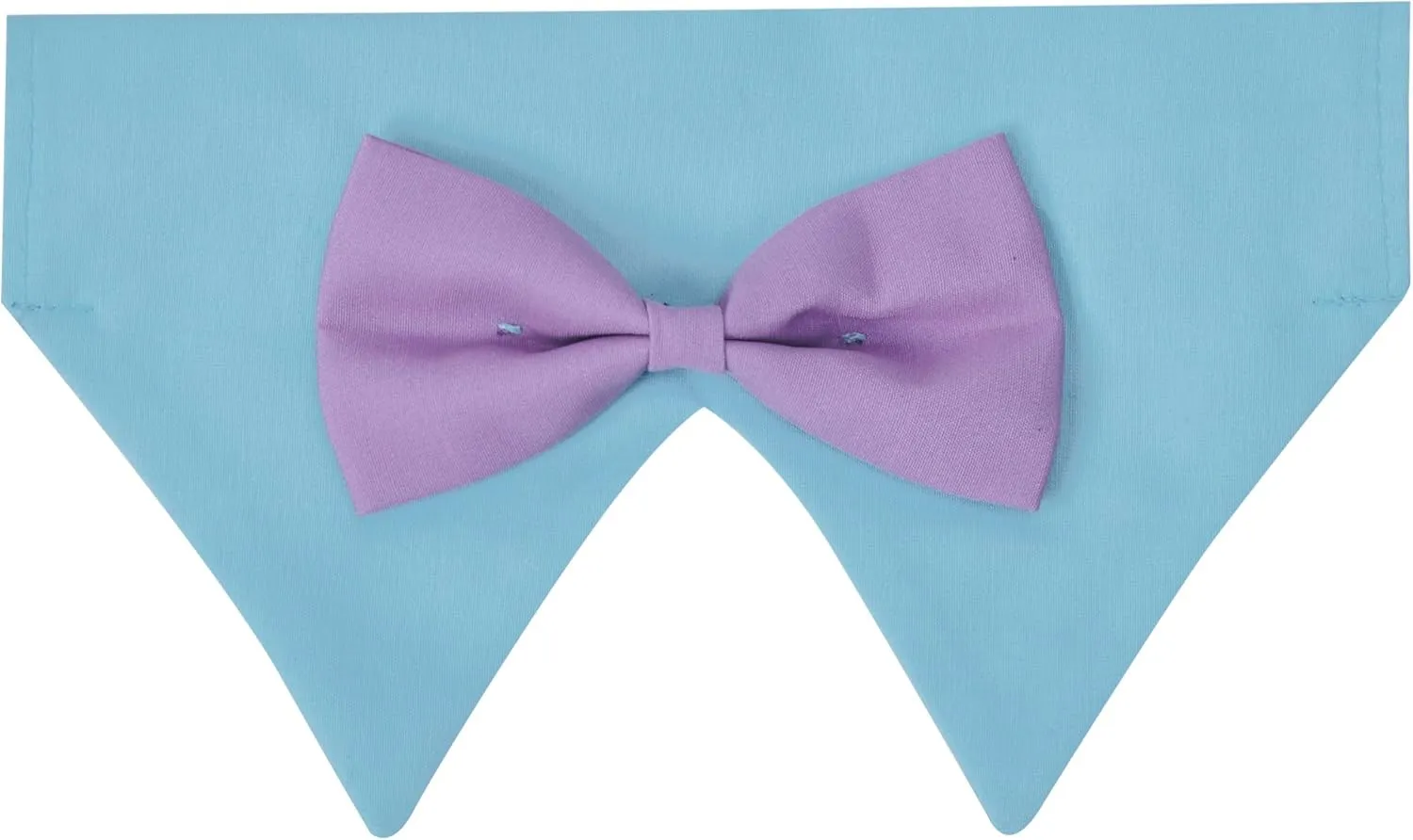 Blueberry Pet 5 Patterns Sophisticated Pastel Blue Checker Adjustable Dog Bandana Collar with Bow Tie, Small, Neck 12"-16"