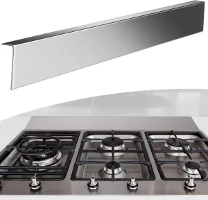 Blulu 304 Stainless Steel Universal Gap Filler- 36'' x 3'' x 1'' Stainless Steel Stove Gap Covers for Microwave/Oven/Range/Cooktop Kitchen Decor