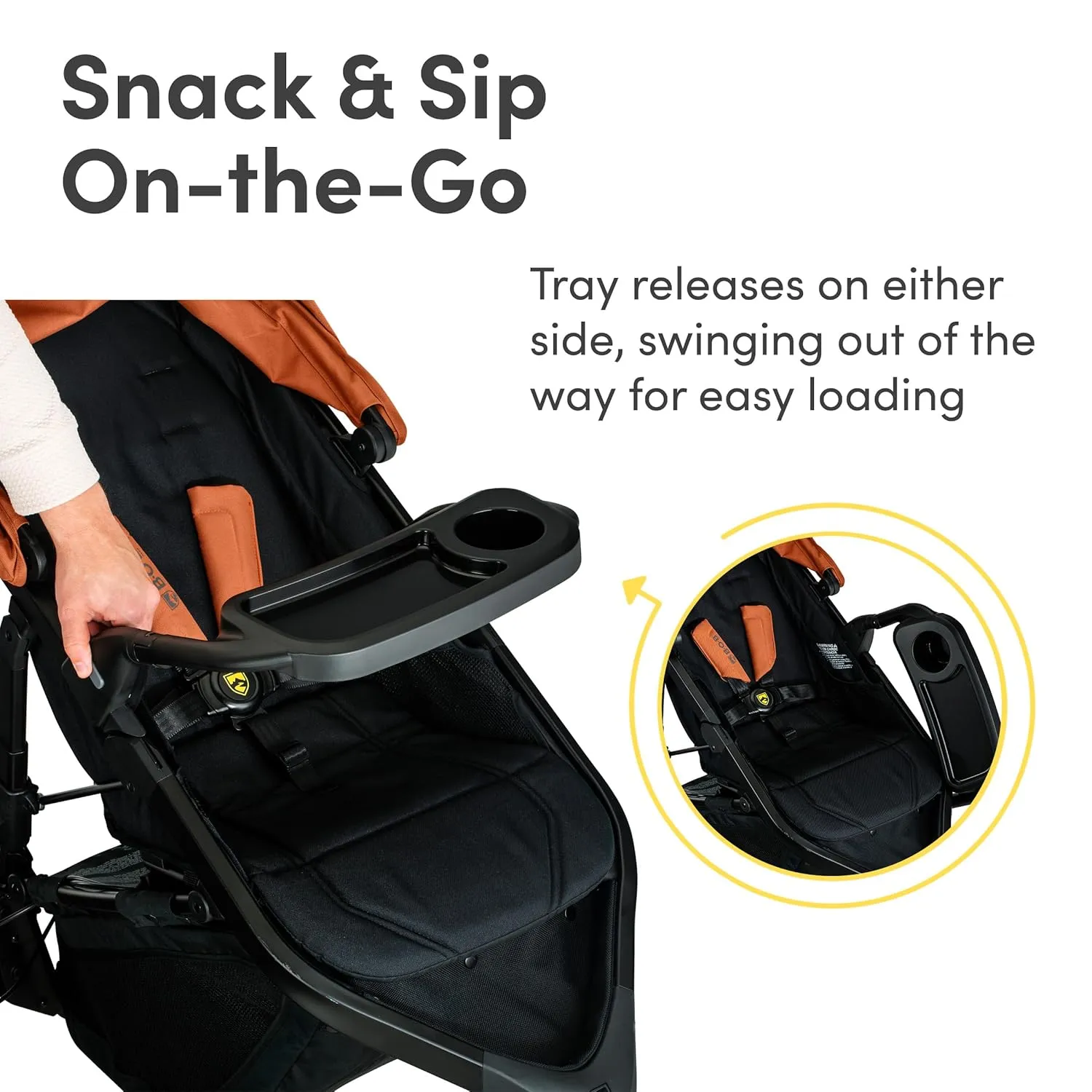 BOB Gear Wayfinder Jogging Stroller with Snack Tray, Independent Dual Suspension, Air-Filled Tires, and 75-Pound Weight Capacity, Canyon