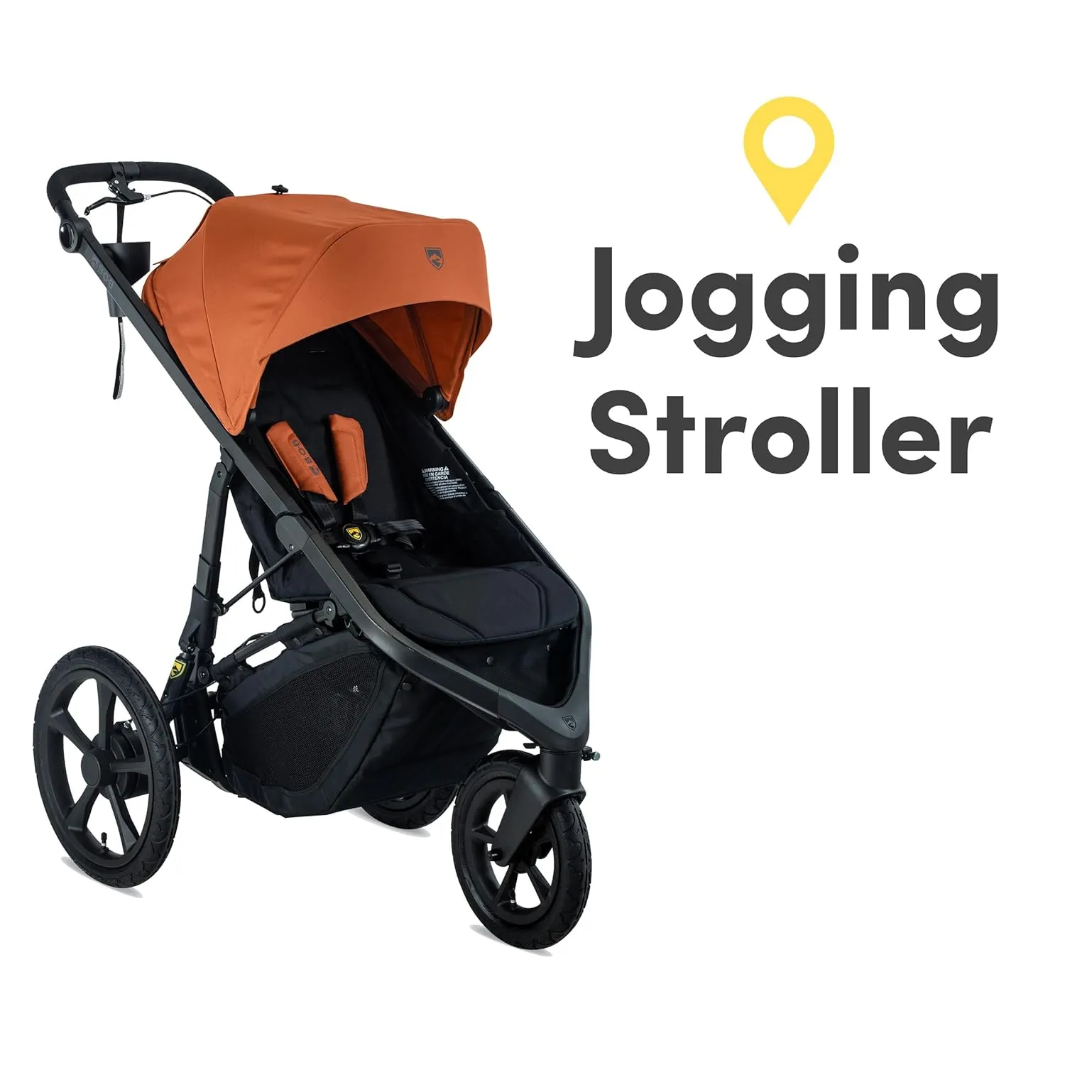 BOB Gear Wayfinder Jogging Stroller with Snack Tray, Independent Dual Suspension, Air-Filled Tires, and 75-Pound Weight Capacity, Canyon