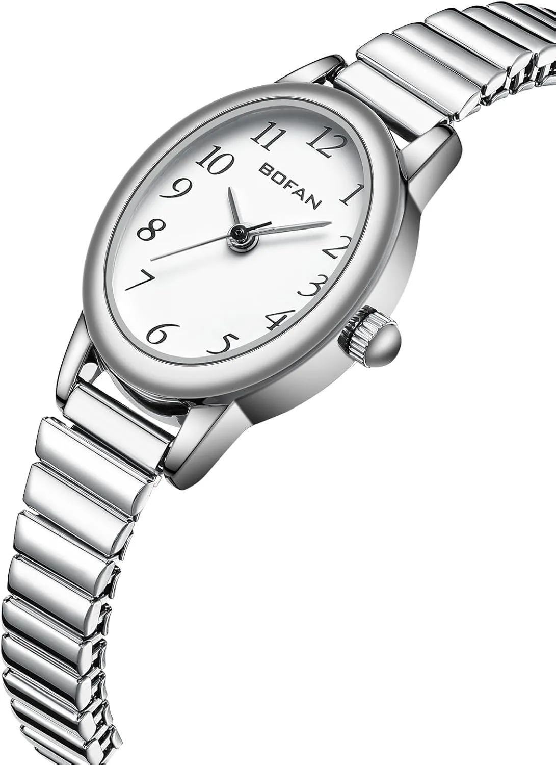 BOFAN Small Gold Watches for Women Easy Read Ladies Quartz Wrist Watch with Stainless Steel Expansion Band,Waterproof.