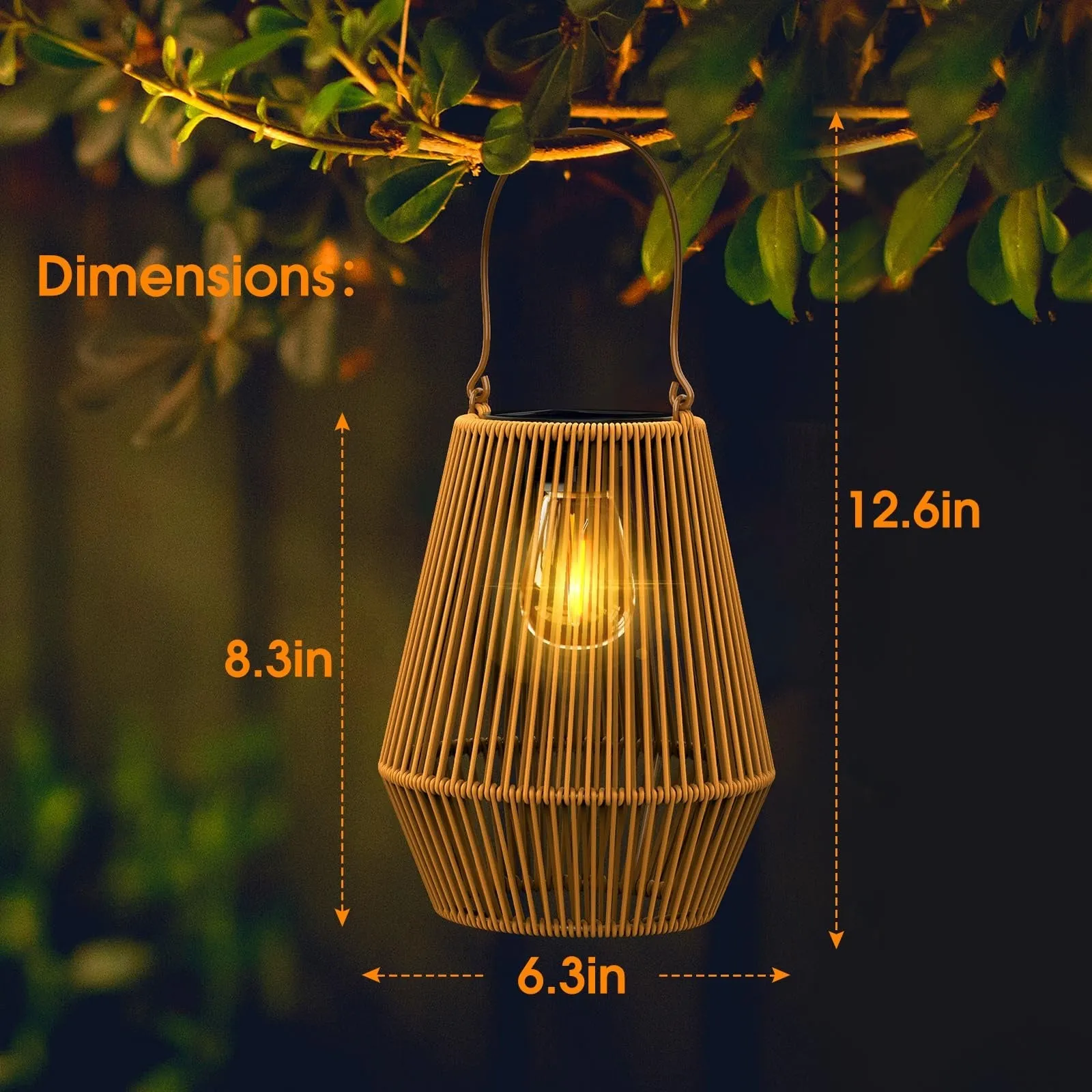 Boho Solar Lantern Lamp