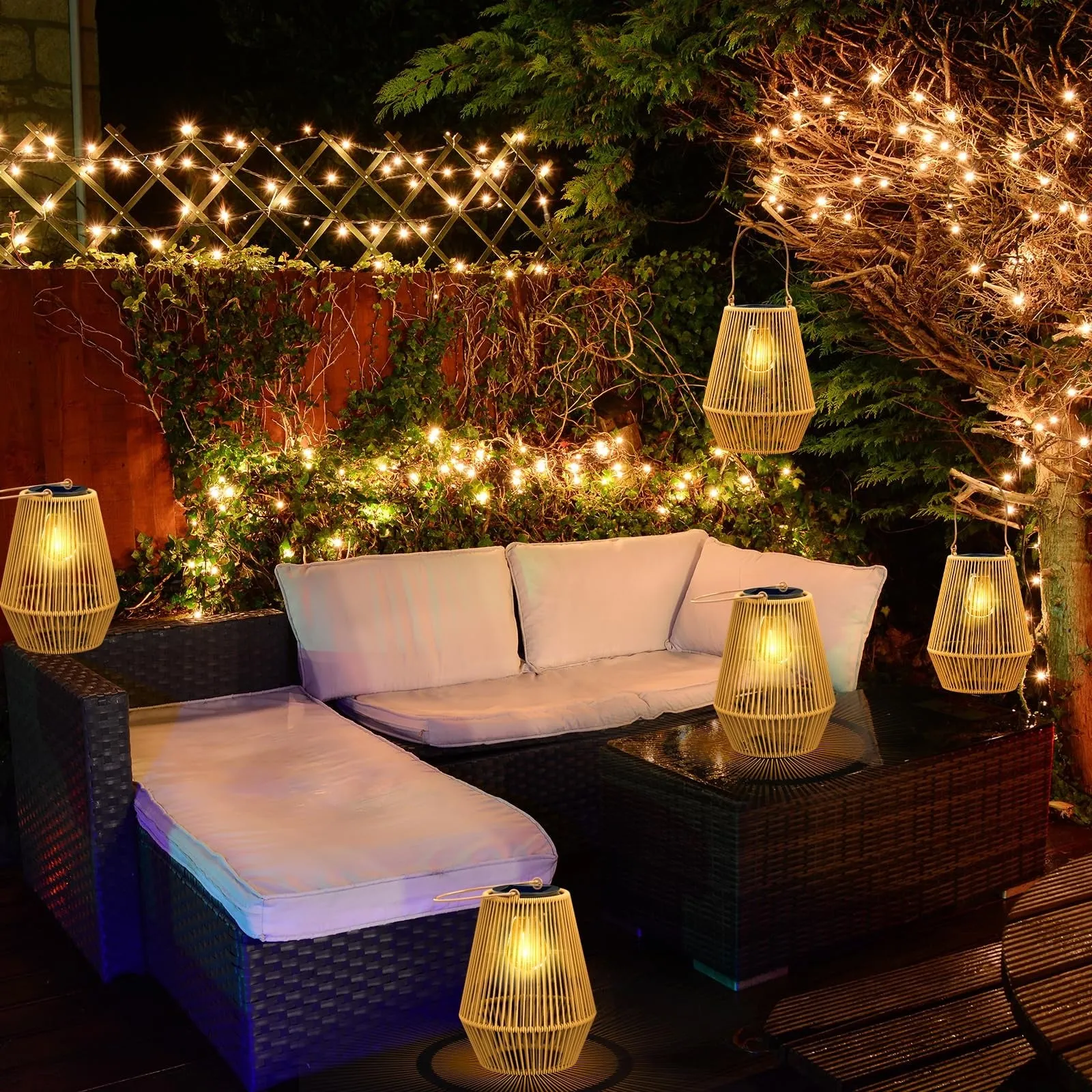 Boho Solar Lantern Lamp