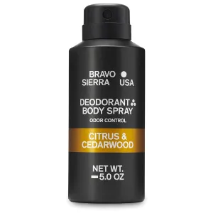 Bravo Sierra Citrus & Cedarwood Body Deodorant Spray, 5 oz