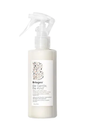 Briogeo Be Gentle, Be Kind Aloe   Oat Milk Ultra Soothing Detangling Spray, Hypoallergenic and Dermatologist-Approved Leave-In Spray, Fragrance Free, Vegan, Cruelty-Free, 6 fl oz