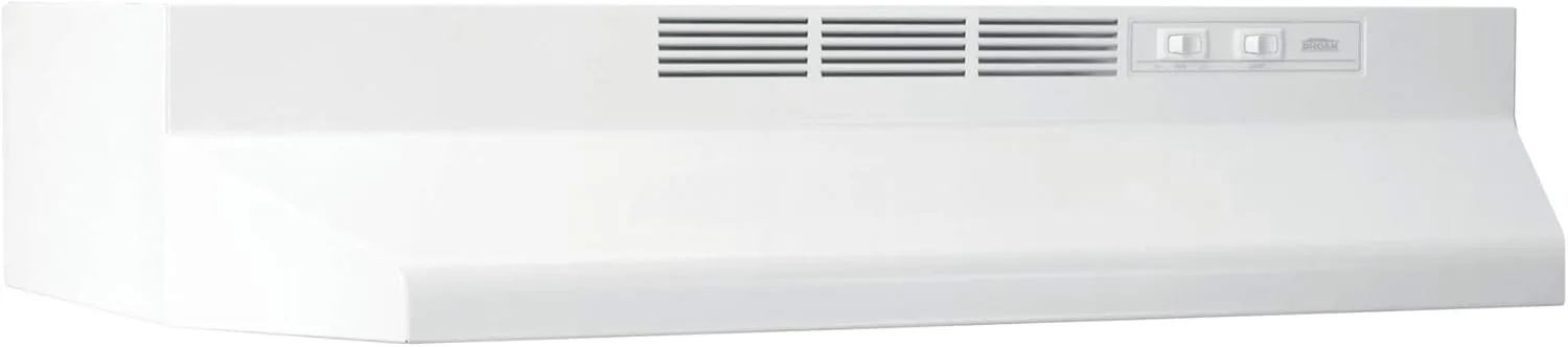 Broan-NuTone 413001 Non-Ducted Ductless Range Hood with Lights Exhaust Fan for Under Cabinet, 30-Inch, White