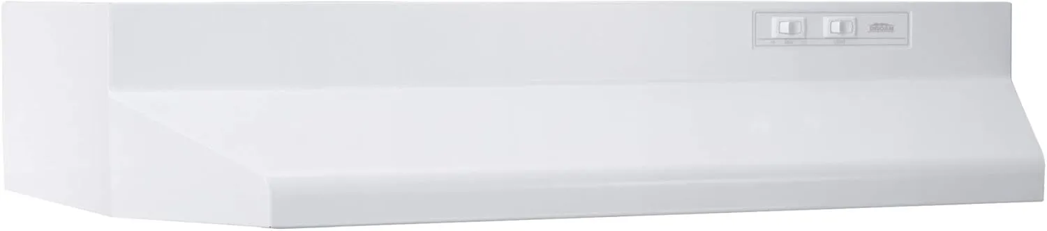 Broan-NuTone BUEZ030WW Economy 30-inch Under-Cabinet Easy Install Convertible Range Hood with 2-Speed Exhaust Fan and Light, White