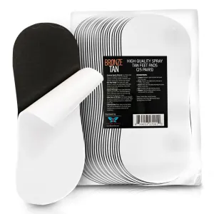 Bronze Tan Sticky Spray Tan Pads For Feet - 25 Pairs, Disposable & Hygienic, Ideal for Sunless Tan at Home or Salon - Non-Slip, Eco-Friendly