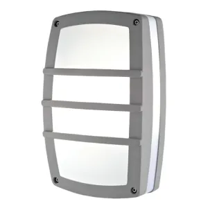 Bulkhead Silver  Rect GRID PLAIN 2XE27