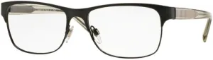 Burberry BE 1289 1007 Black Metal Rectangle Eyeglasses 55mm