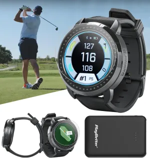 Bushnell iON Elite (Black) Golf GPS Watch - Color Touchscreen Smartwatch with 12  Hours Battery Life, 38K Courses & Slope Distances - Bundle with iON Elite Screen Protectors & Charger