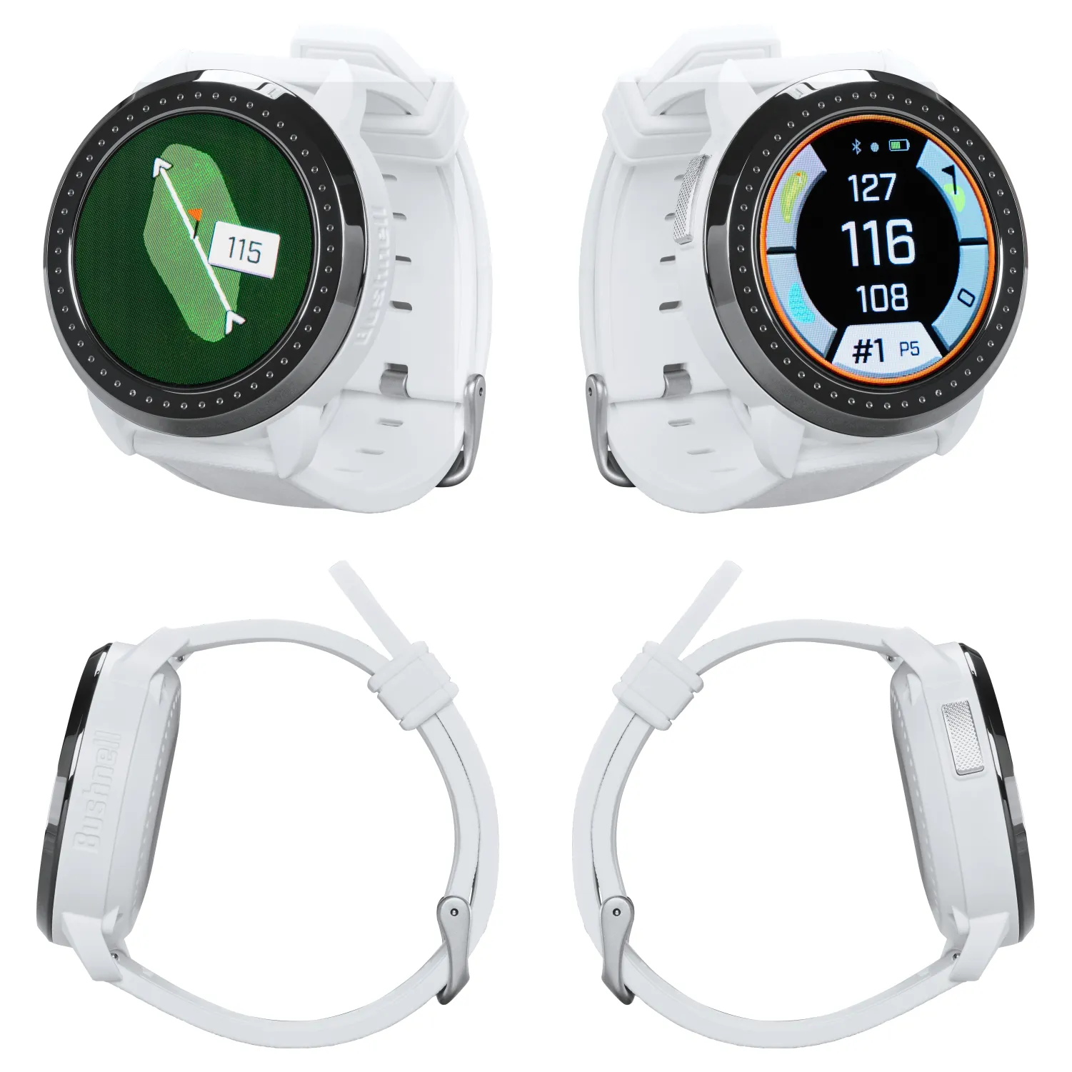 Bushnell iON Elite Black Golf GPS Watch with Wearable4U Lens Cleaning Cloth Bundle