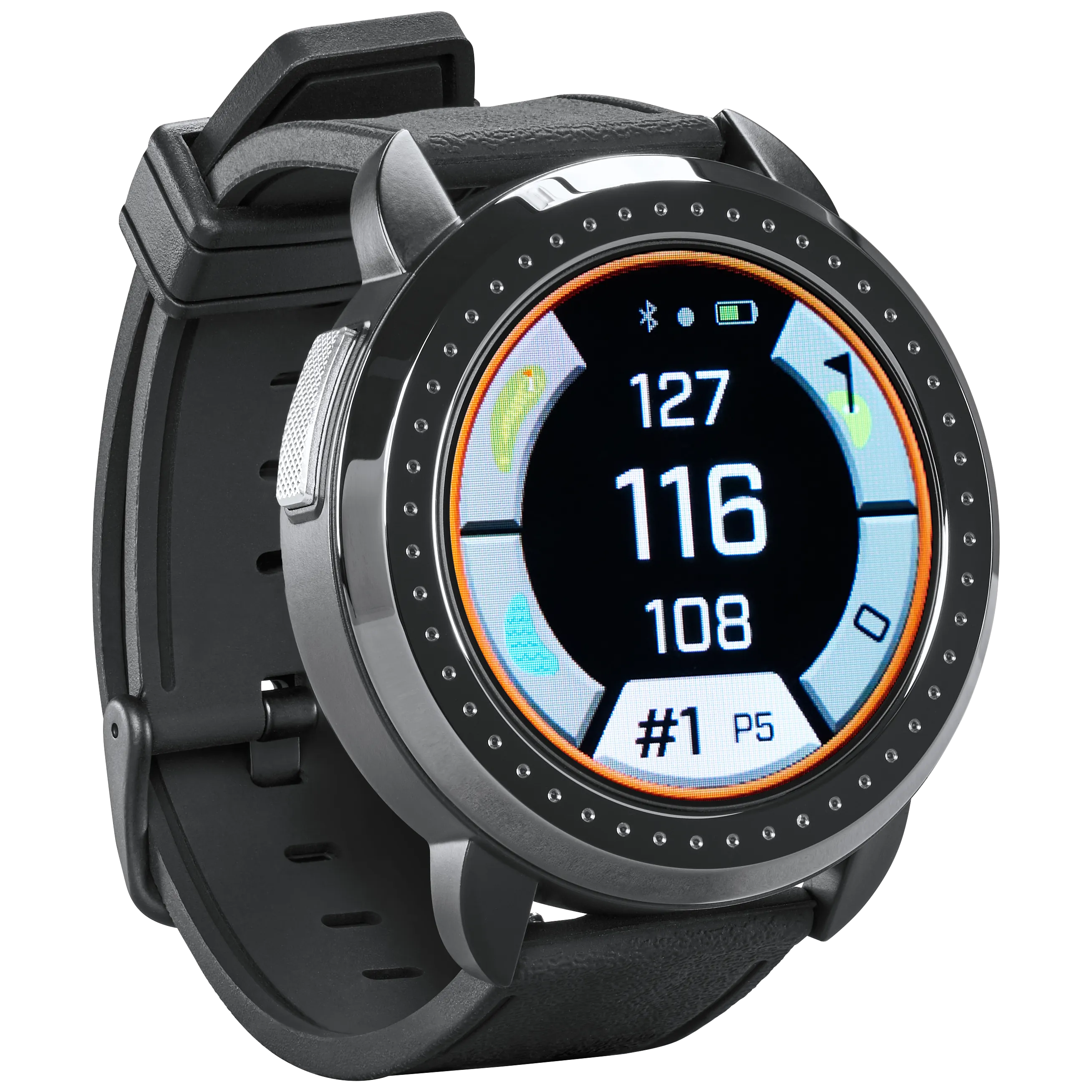 Bushnell iON Elite Black Golf GPS Watch with Wearable4U Lens Cleaning Cloth Bundle