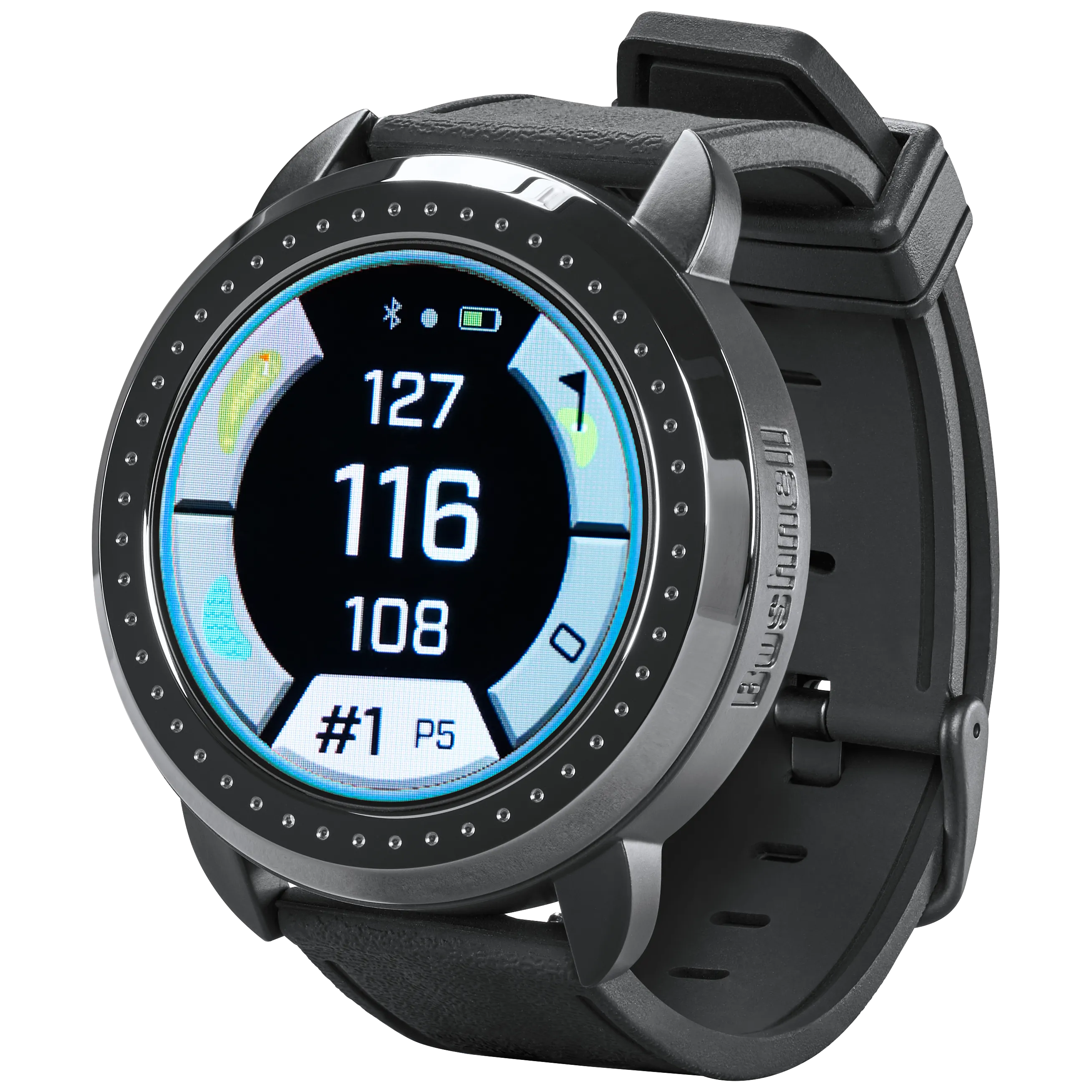Bushnell iON Elite Black Golf GPS Watch with Wearable4U Lens Cleaning Cloth Bundle