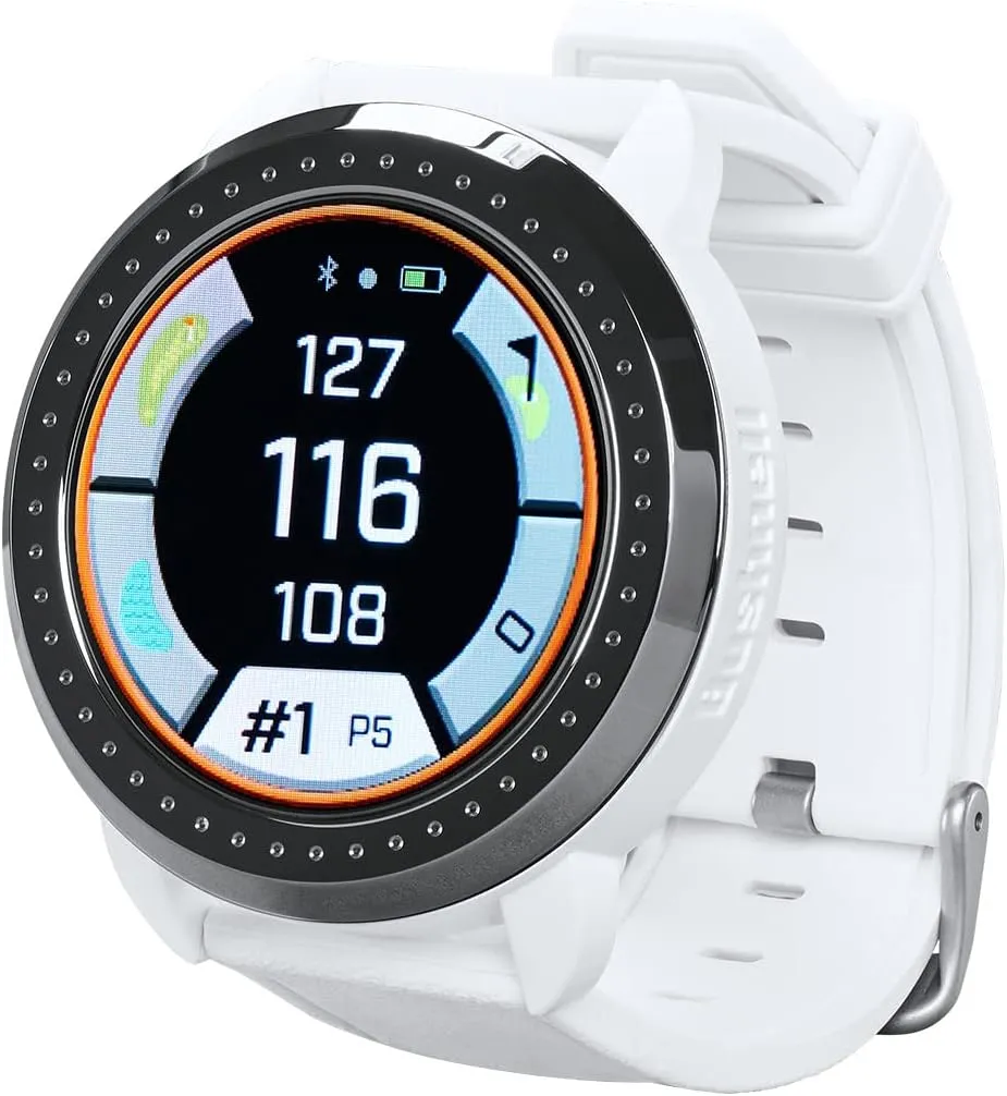 Bushnell iON Elite (White) Golf GPS Watch - Color Touchscreen Smartwatch with 12  Hours Battery Life, 38K Courses & Slope Distances - Bundle with iON Elite Screen Protectors & Charger