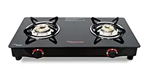 Butterfly Duo 2 Burner Glasstop Gas Stove, Black, Manual