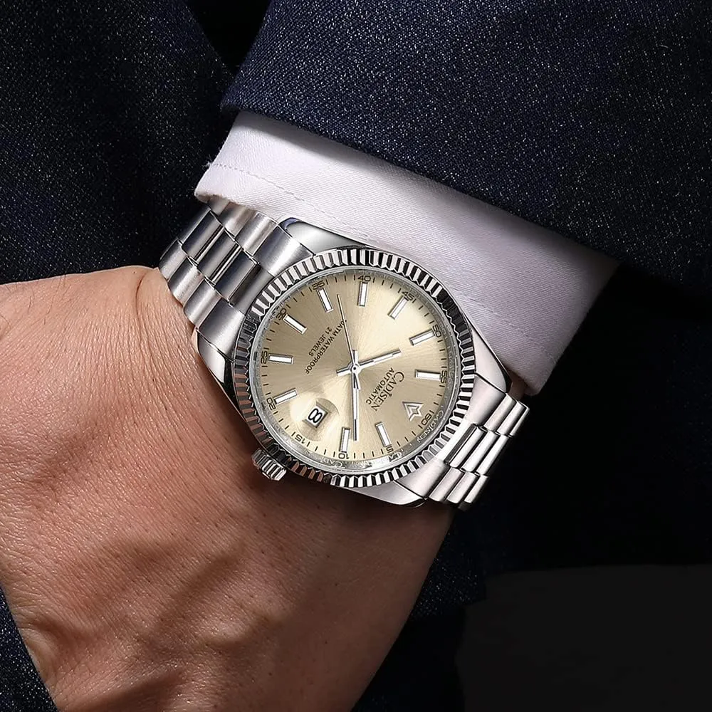 CADISEN Design Men Watches Mechanical Automatic 100M Waterproof Brand Luxury Stainless Steel Watch H0mage