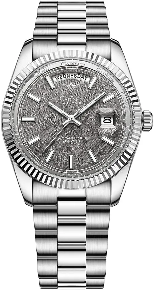 CADISEN Men Automatic Watch Sapphire Luxury Mechanical Wristwatch Stainless Steel Waterproof Watches Casual Homage