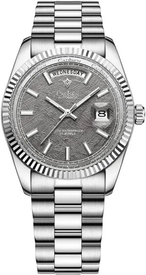 CADISEN Men Automatic Watch Sapphire Luxury Mechanical Wristwatch Stainless Steel Waterproof Watches Casual Homage