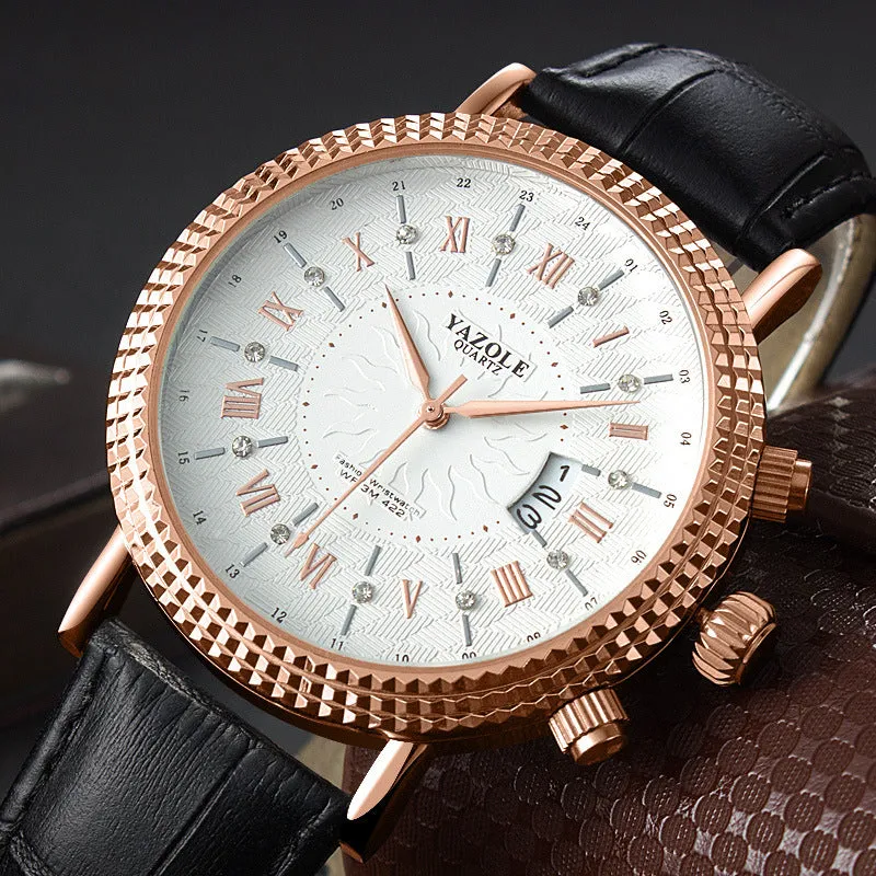 Calendar watch quartz watch business casual fashion foreign trade watch