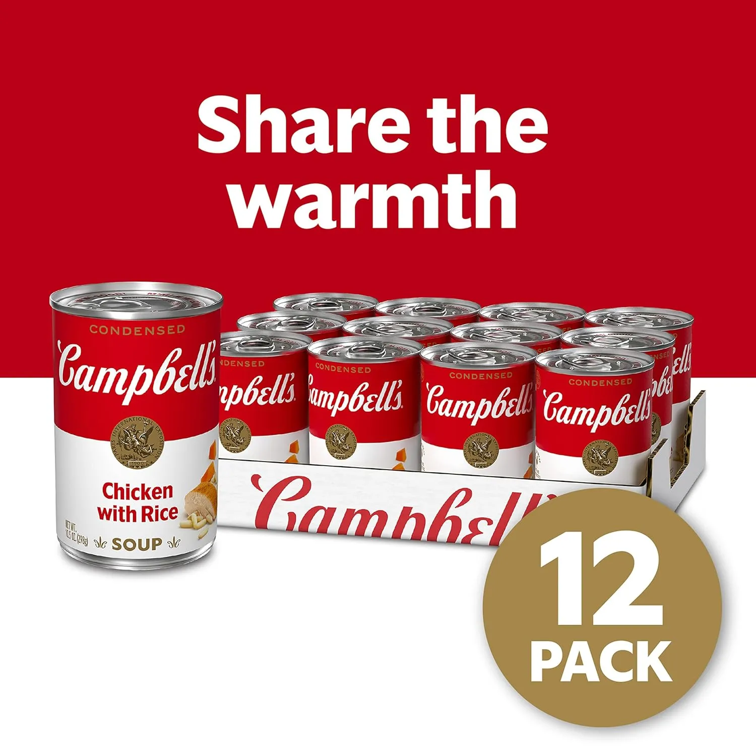 Campbell's Condensed Chicken and Rice Soup, 10.5 oz Can (12 Pack)