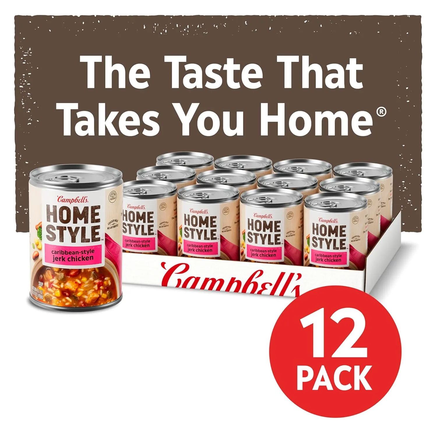 Campbell's Homestyle Caribbean-Style Jerk Chicken Soup, 16.1 OZ Can (Pack of 12)