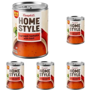 Campbell’s Homestyle Harvest Tomato Soup With Basil, 16.3 oz Can (Pack of 5)