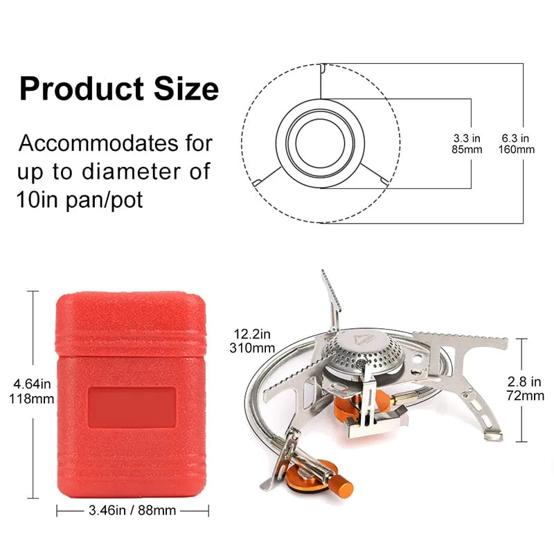 Camping Gas Stove Outdoor Tourist Burner Strong Fire Heater Tourism
