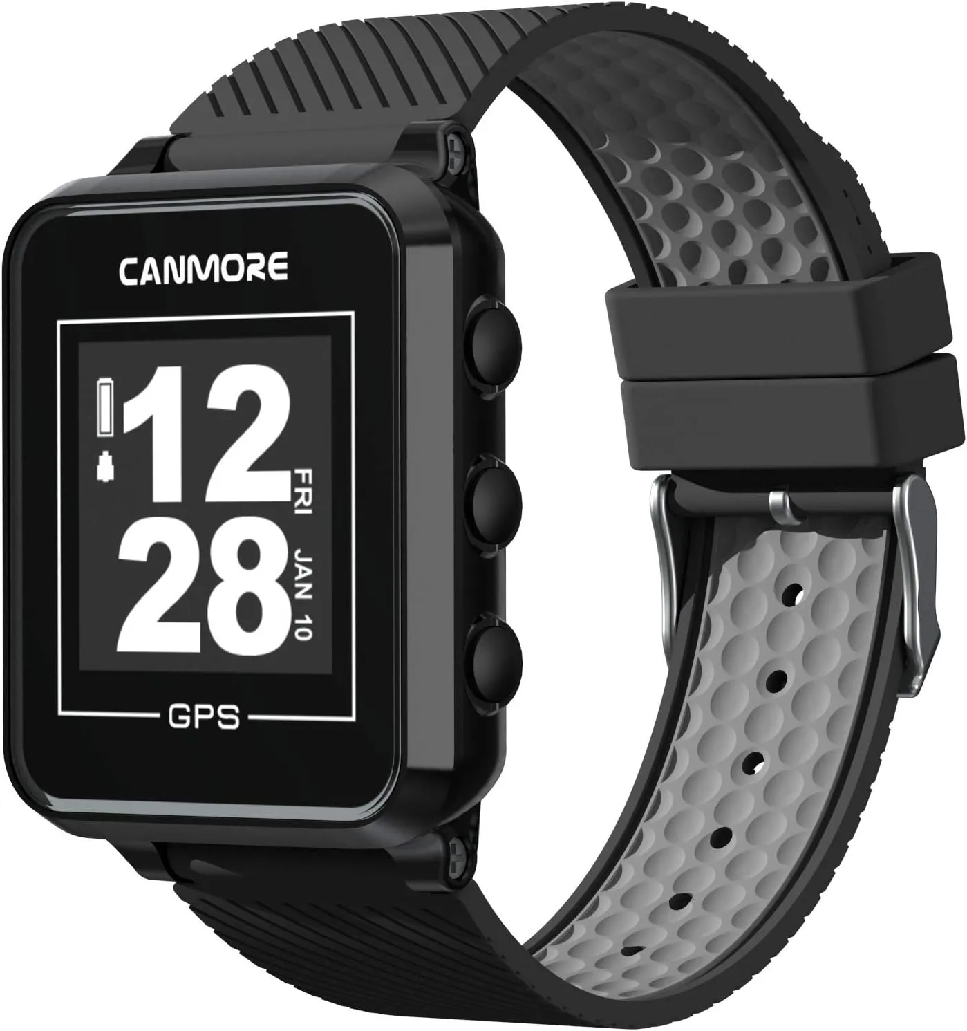 CANMORE TW353 Golf GPS Watch for Men and Women, High Contrast LCD Display, Free Update Over 41,000 Preloaded Courses Worldwide, Lightweight Essential Golf Accessory for Golfers, Black/Gray