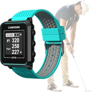 CANMORE TW356 Golf GPS Wearable Device for Men and Women, Free 41,000  Preloaded Courses Update Worldwide, High Contrast LCD Display, Upgrade IC Chip, Lightweight Accessory for Golfers, Turquoise