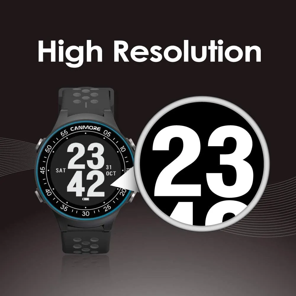 CANMORE TW411 Golf GPS Watch with Fitness Tracker, 41,000  Free Preloaded Worldwide Course, Upgraded IC Chip, Blue
