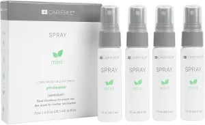 CariFree Oral Spray, Mint Flavored, Xylitol for Moisturization, Neutralizes pH, Fluoride-Free, Freshen Breath, Recommended by Dentists, Made in The U.S.A. 4 Bottles (1 fl. oz. Each)