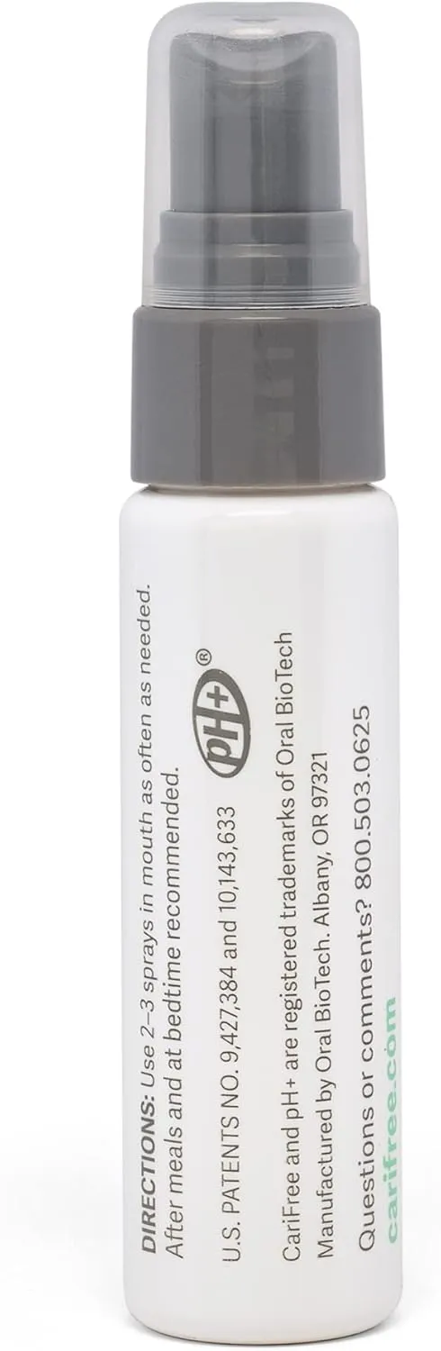CariFree Oral Spray, Mint Flavored, Xylitol for Moisturization, Neutralizes pH, Fluoride-Free, Freshen Breath, Recommended by Dentists, Made in The U.S.A. 4 Bottles (1 fl. oz. Each)