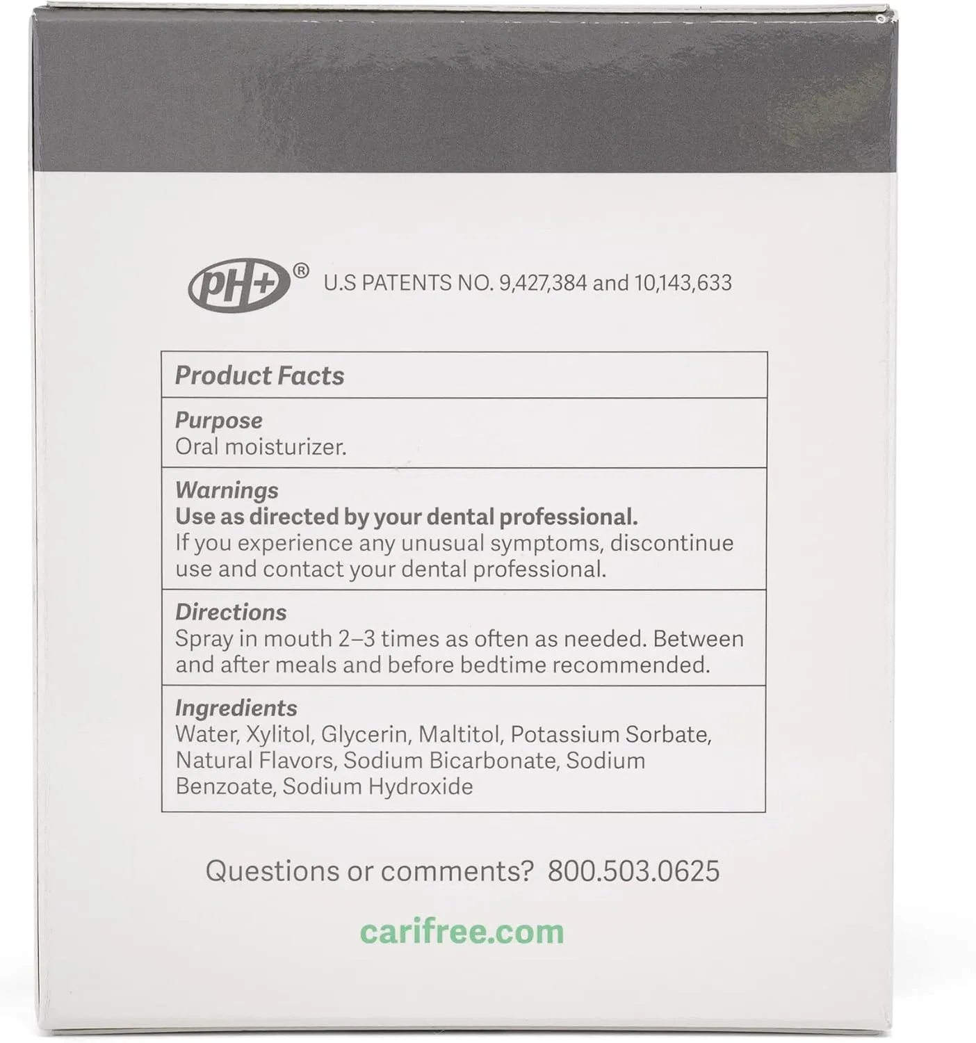 CariFree Oral Spray, Mint Flavored, Xylitol for Moisturization, Neutralizes pH, Fluoride-Free, Freshen Breath, Recommended by Dentists, Made in The U.S.A. 4 Bottles (1 fl. oz. Each)