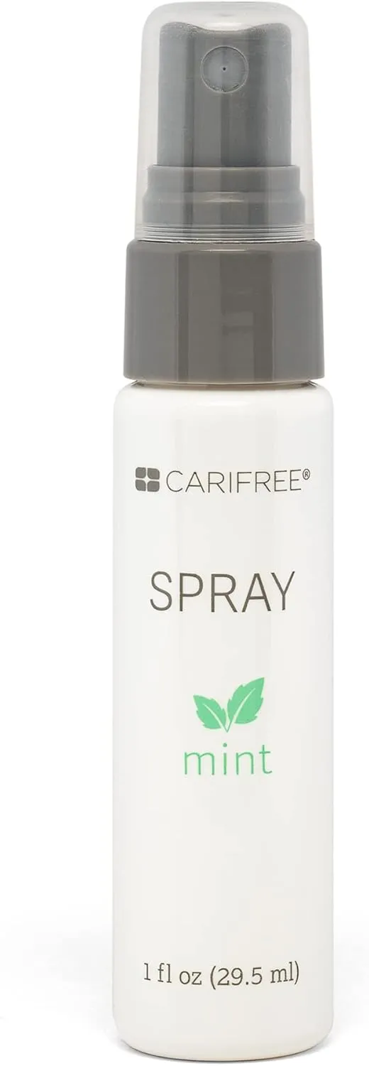 CariFree Oral Spray, Mint Flavored, Xylitol for Moisturization, Neutralizes pH, Fluoride-Free, Freshen Breath, Recommended by Dentists, Made in The U.S.A. 4 Bottles (1 fl. oz. Each)