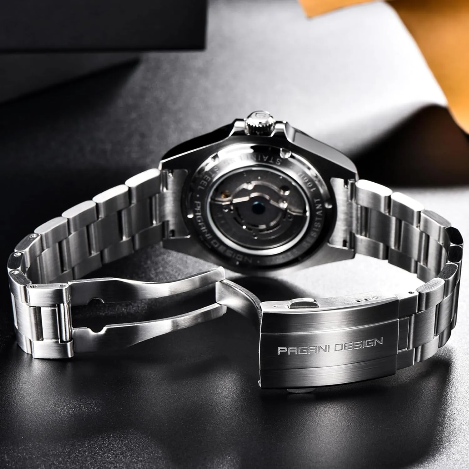CEYADG Pagani Design Watches for Men Automatic Mechanical GMT 42mm Sport Waterproof Stainless Steel Sapphire Glass Wrist Watch