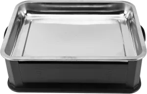 Charcoal Fish Stove, Stainless Steel Charcoal Alcohol Grill, Rectangular Uniform Heating for Commercial Use (#4)