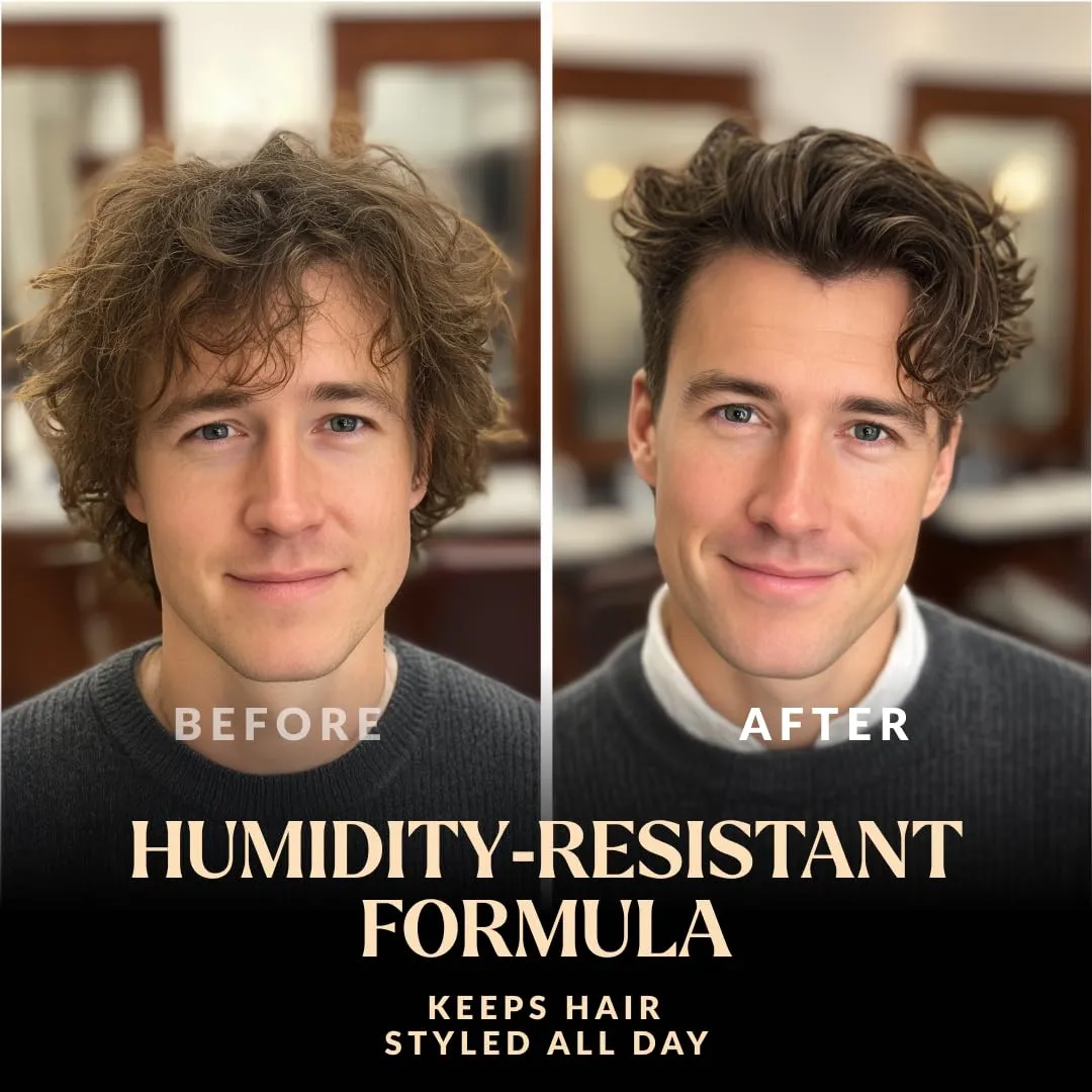 Charlemagne Sea Salt Spray for Men - Firm Hold, 6.76 Fl Oz, 2 Pack - Salt Water Texture Spray for Hair Volume & Beach Wave Curls with Heat Protection - Matte Finish, Made in Germany