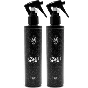 Charlemagne Sea Salt Spray for Men - Firm Hold, 6.76 Fl Oz, 2 Pack - Salt Water Texture Spray for Hair Volume & Beach Wave Curls with Heat Protection - Matte Finish, Made in Germany
