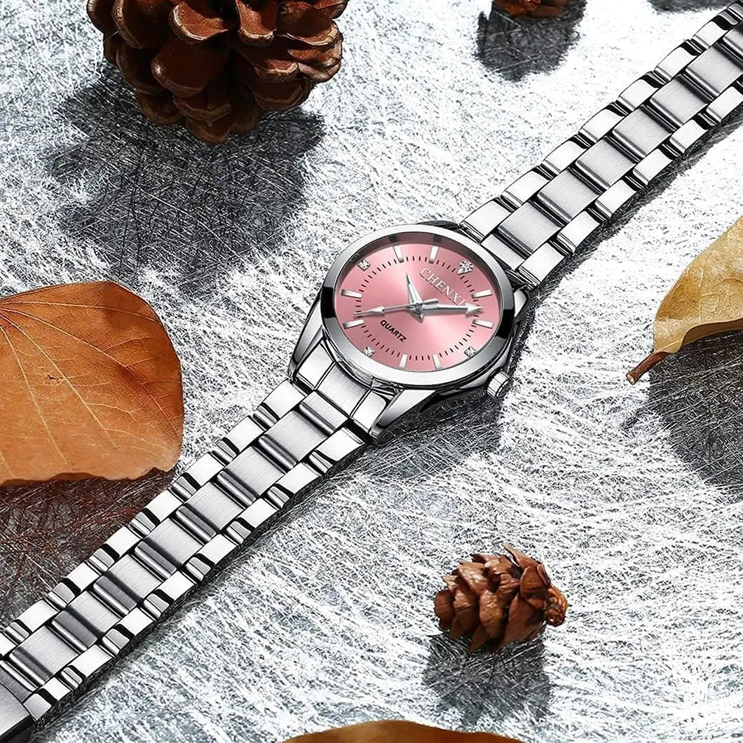 CHENXI Womens Rhinestone Fashion Quartz Watch Ladies Dress Waterproof Stainless Steel Wrist Watches