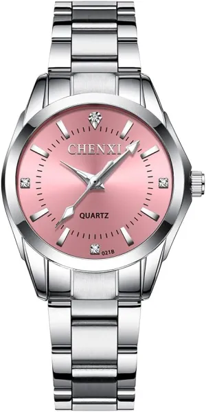 CHENXI Womens Rhinestone Fashion Quartz Watch Ladies Dress Waterproof Stainless Steel Wrist Watches